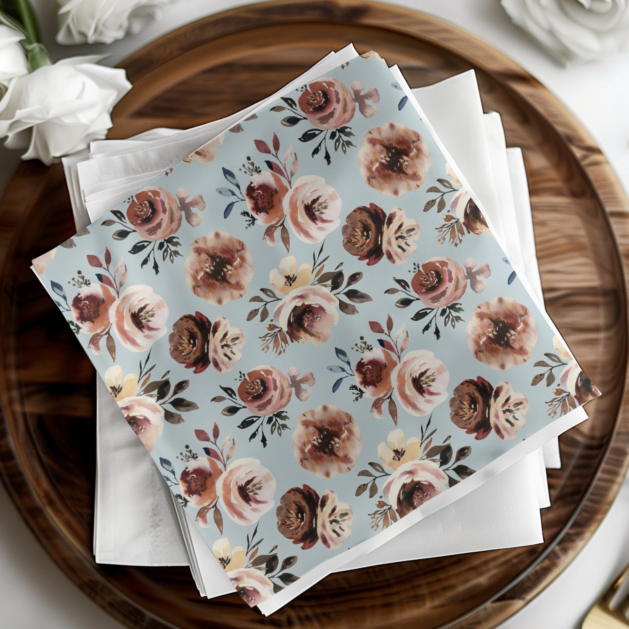 Floral Seamless Pattern, Watercolor Flowers, Digital Paper, Scrapbooking Paper, Floral Digital Download, Fabric Design, Rose Design - Moore and Mountain