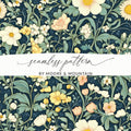 Floral Seamless Patterns, Digital Download, Flower Patterns, Floral Wallpaper, Surface Design, Floral Fabric, Repeating Pattern - Moore and Mountain