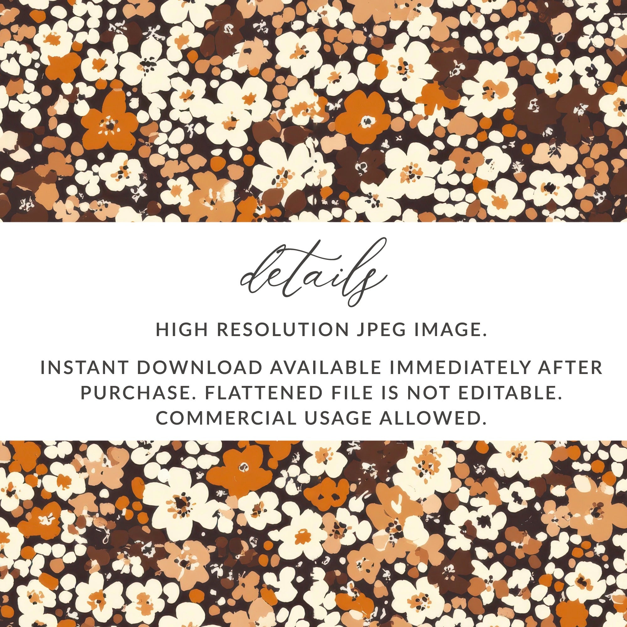 High Resolution Floral Pattern Instant Download Image