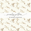 Flying Ducks Seamless Pattern, Digital Paper, Watercolor Ducks, Goose Print, Bird Repeat Pattern, Printable Fabric, Backgrounds Digital - Moore and Mountain