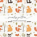 Forest Friends Digital Pattern, Seamless Animal Pattern, Fox, Bear, Beaver Digital Paper, Woodland Pattern, 12x12 JPEG, Two Scales, Digital - Moore and Mountain