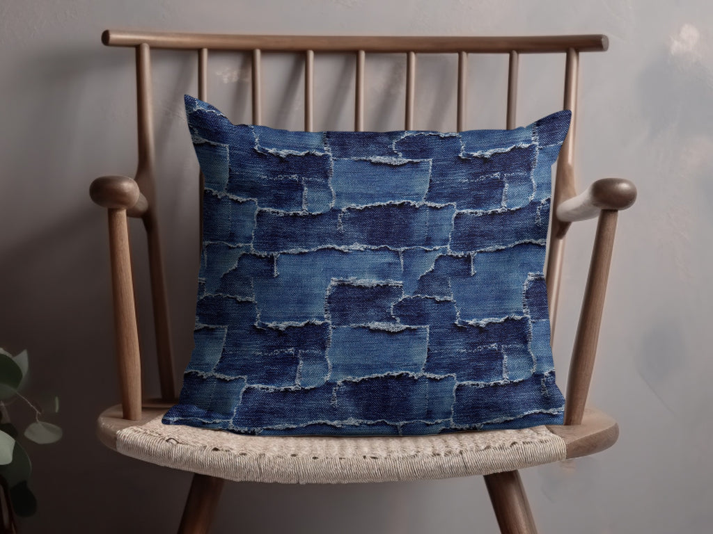 Frayed Denim Patchwork Seamless Denim Digital - Moore and Mountain