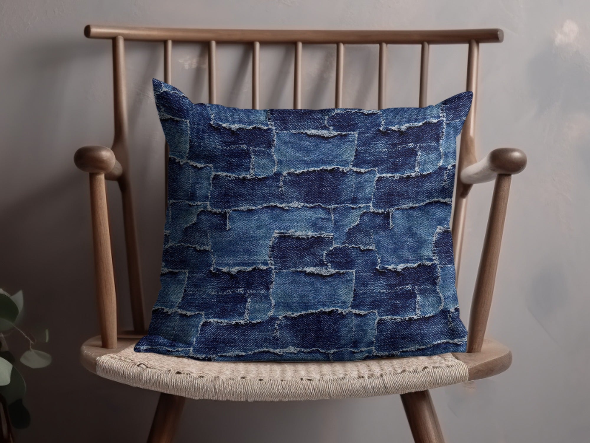 Frayed Denim Patchwork Seamless Denim Digital - Moore and Mountain