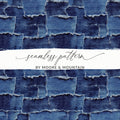 Frayed Denim Patchwork Seamless Denim Digital - Moore and Mountain