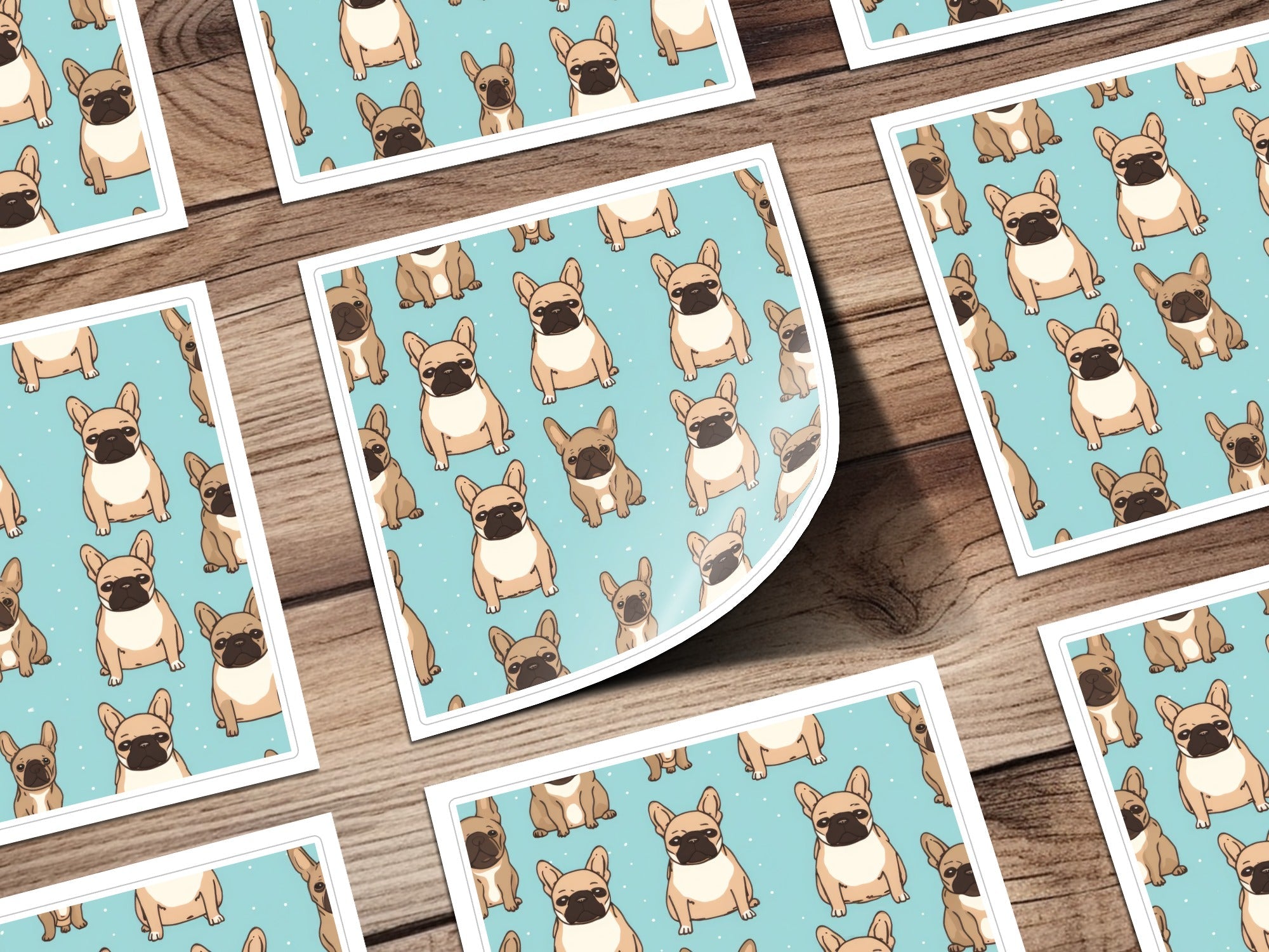 French Bulldog Pattern, Cute Dog Digital Paper, Seamless Puppy Print, Pet Lover Gift, Background Digital Download, Scaled Patterns - Moore and Mountain