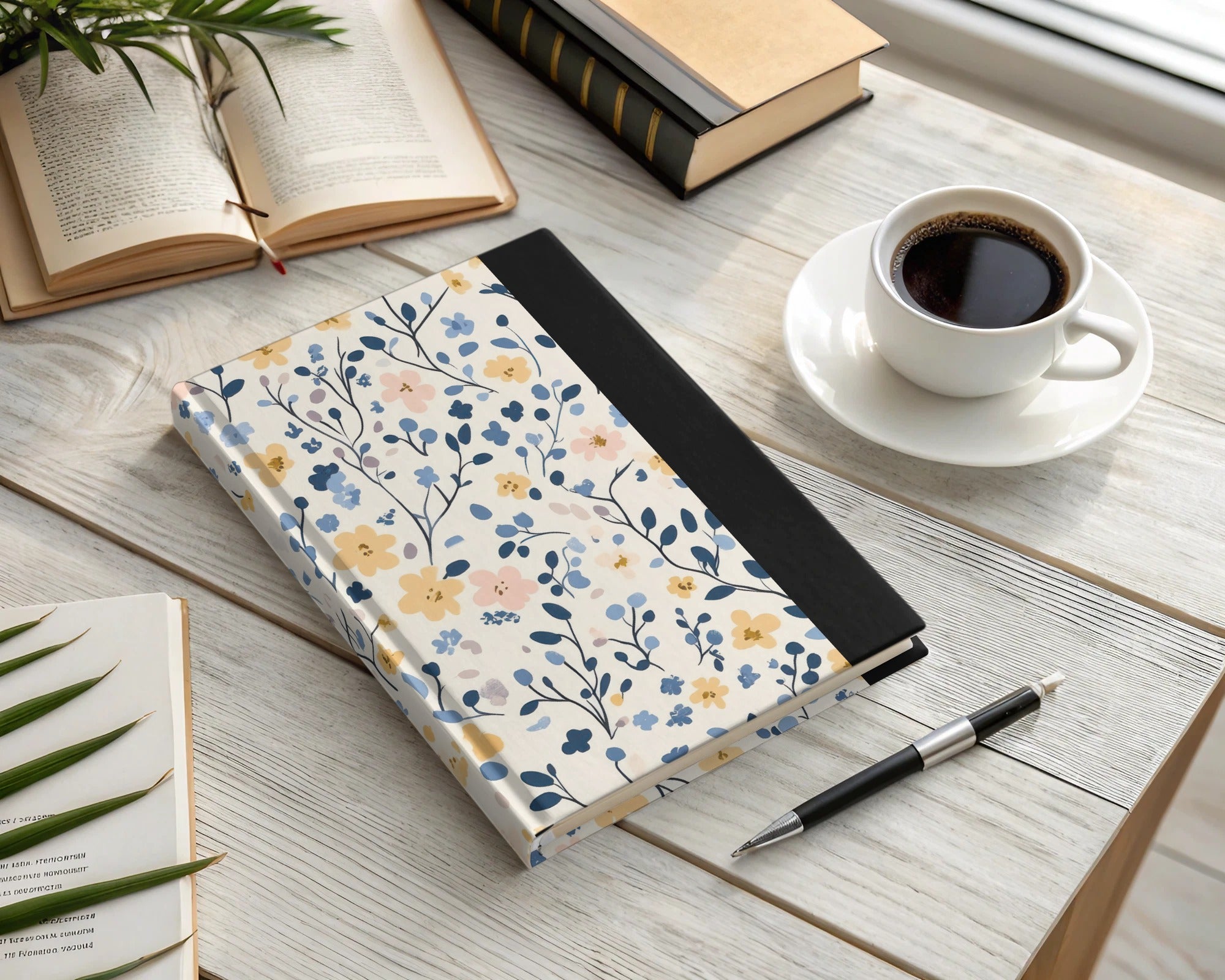 Elegant Floral Pattern Journal with Hardcover Design