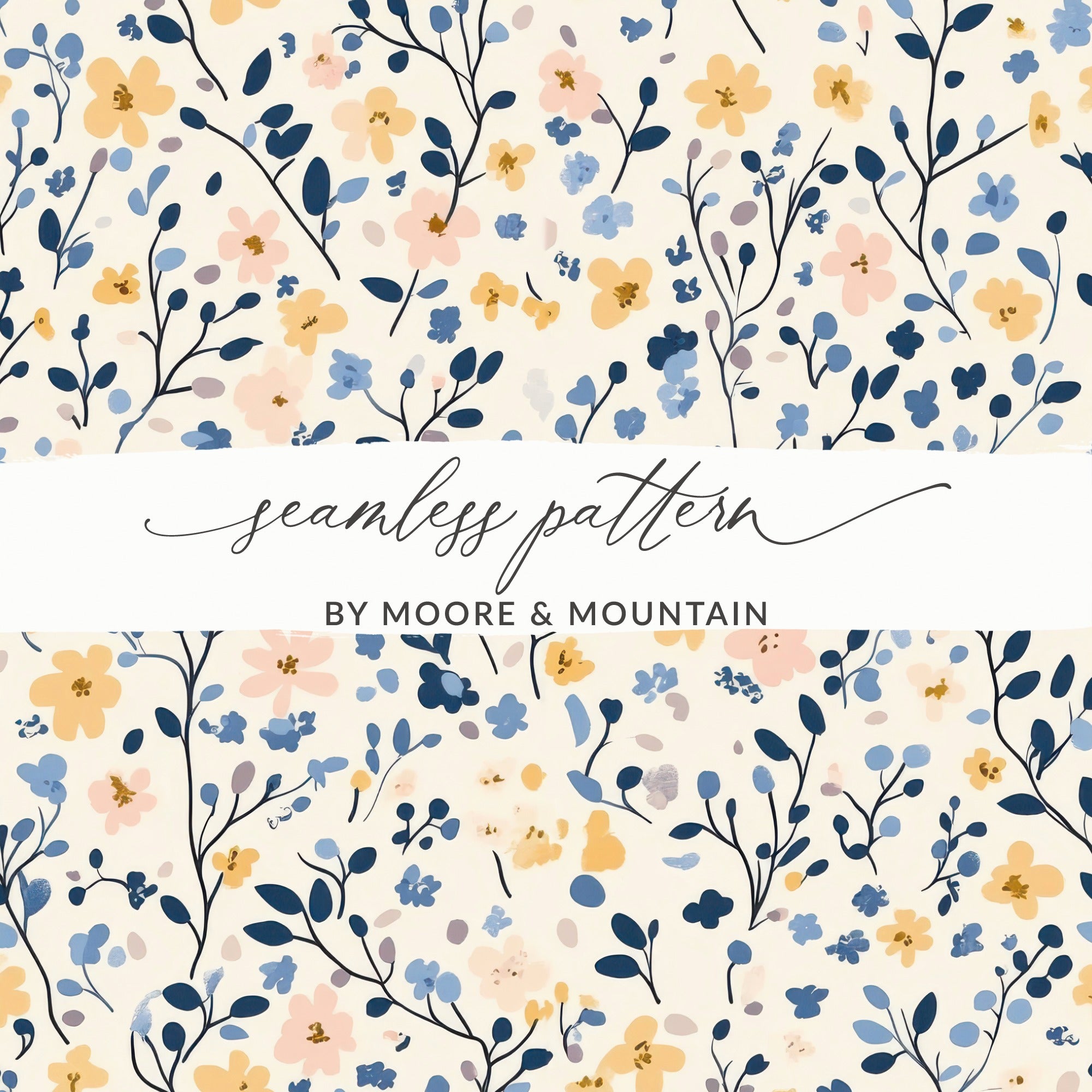 Floral Meadow Seamless Pattern by Moore & Mountain