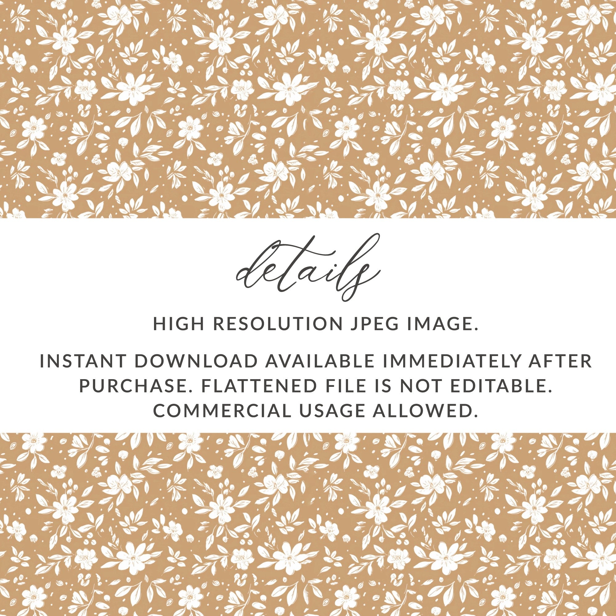 Floral High Resolution JPEG Image for Instant Download