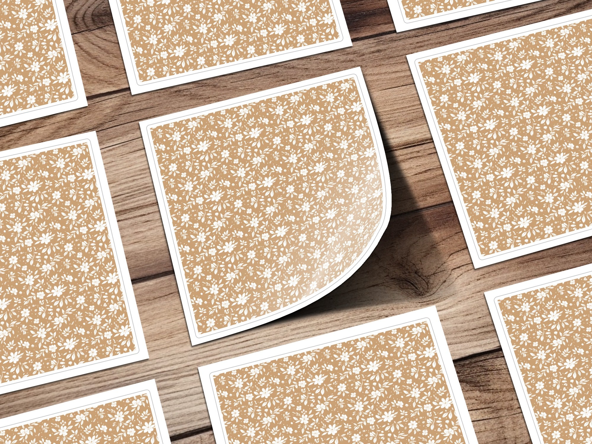 Floral Patterned Paper Sheets for Craft Projects