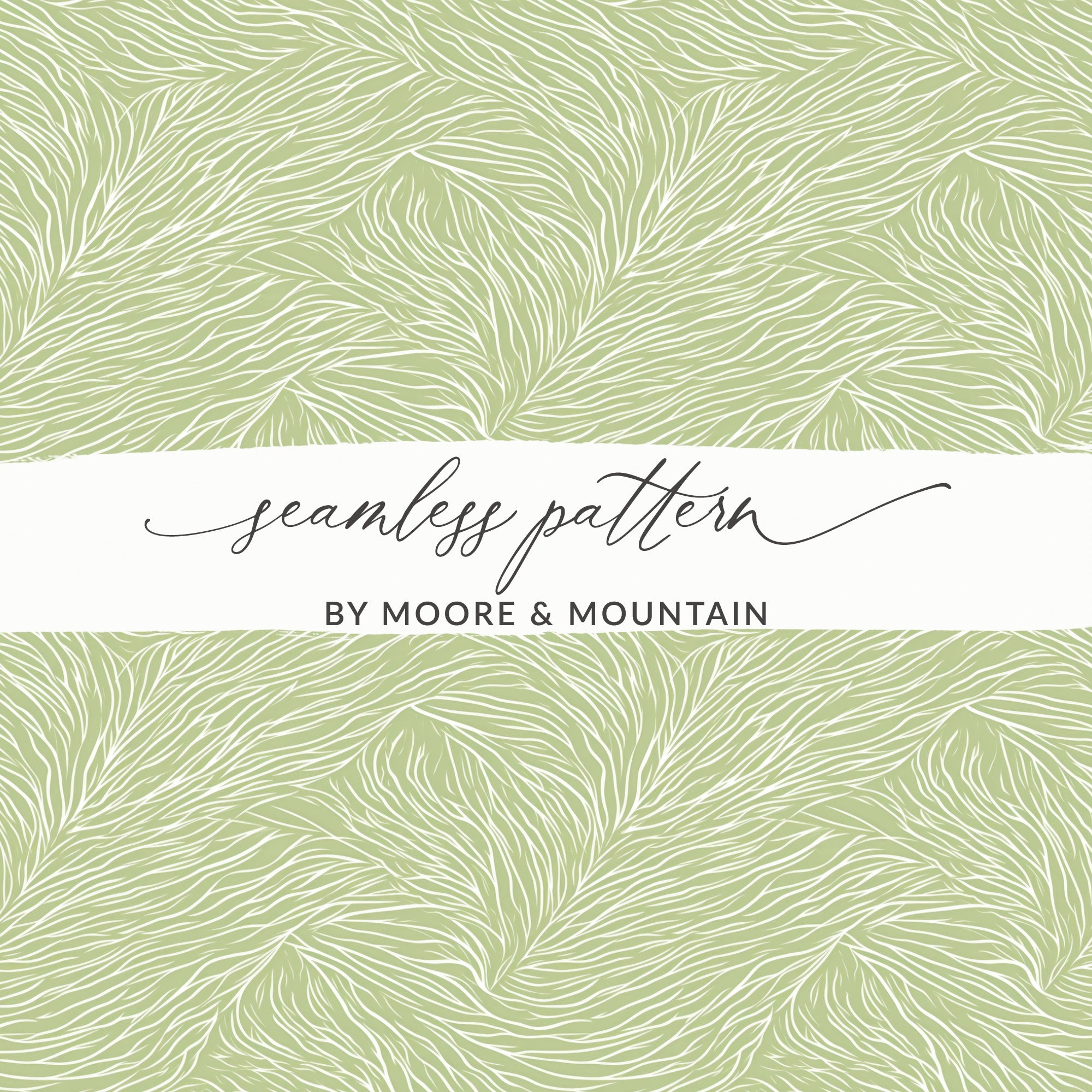 Green Leafy Seamless Pattern by Moore Mountain