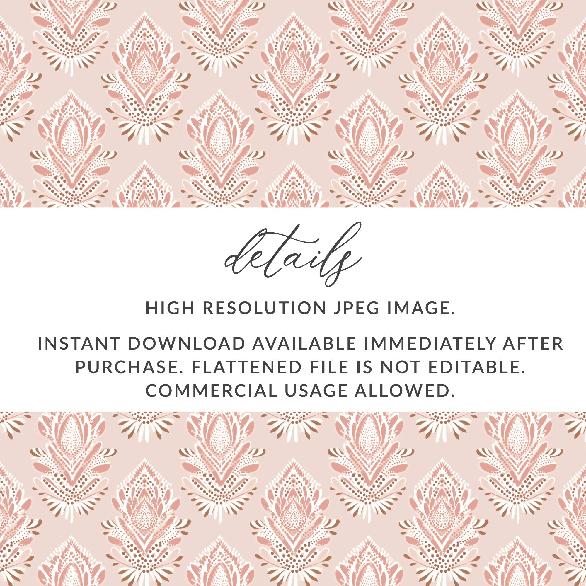 High Resolution Floral Pattern JPEG Digital Download