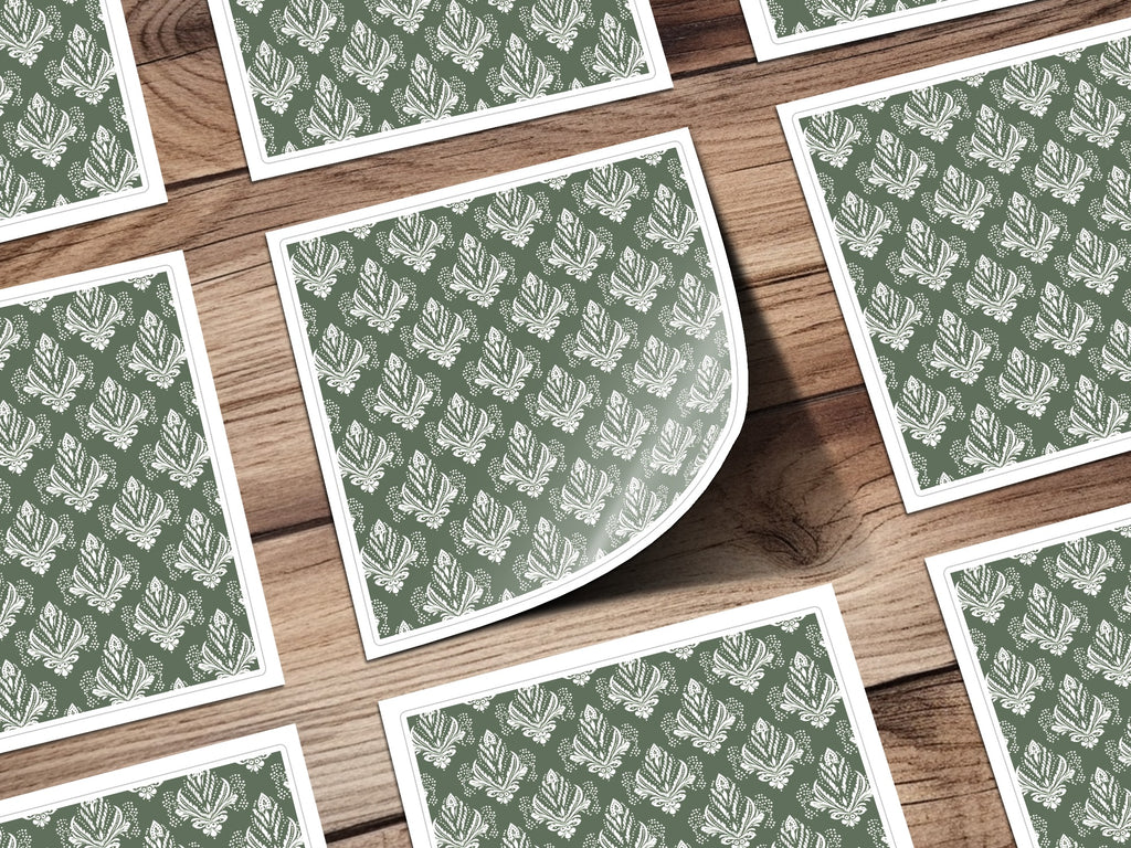 Green Leaf Pattern Decorative Art Print Product