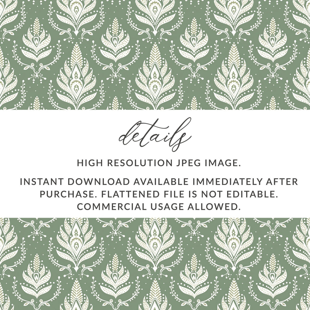 High Resolution Green and White Digital Pattern Design