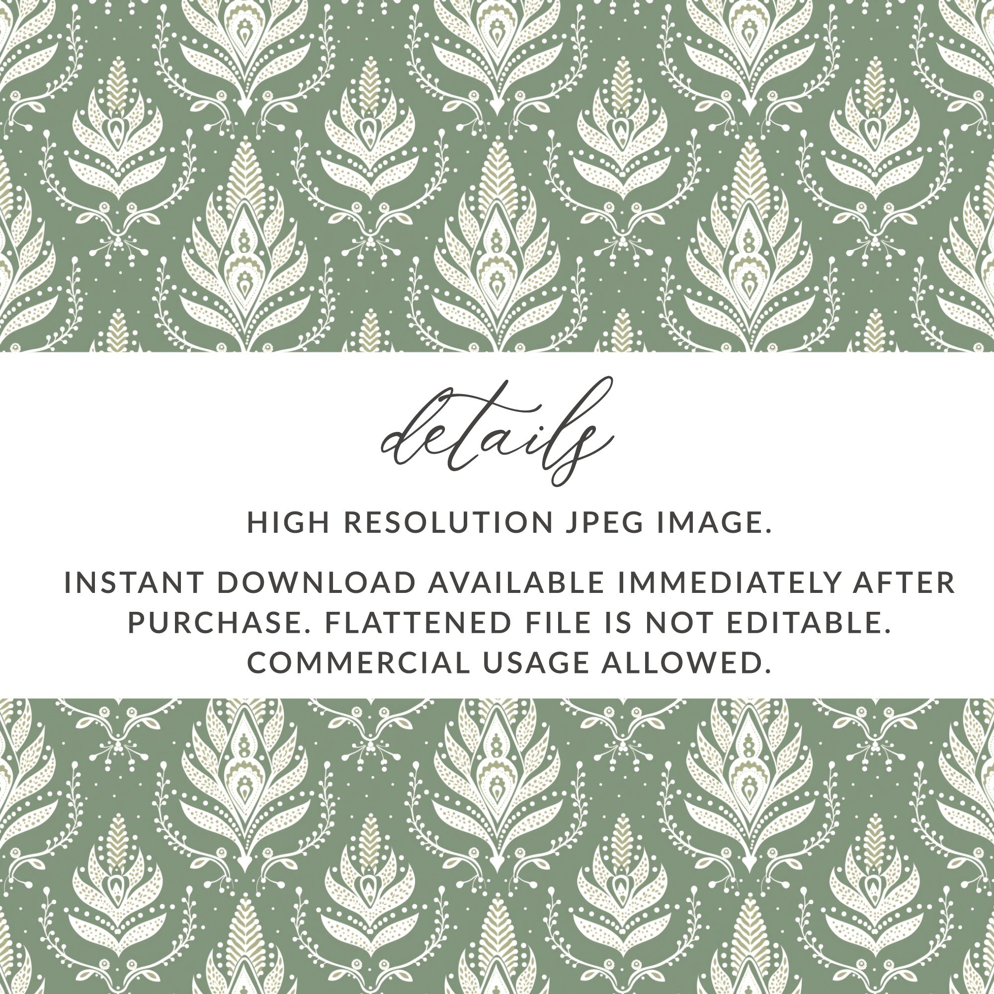 High Resolution Green and White Digital Pattern Design
