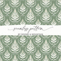Elegant Green Floral Seamless Pattern by Moore & Mountain