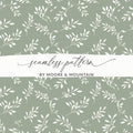 Seamless Pattern By Moore & Mountain Green Leaves Design