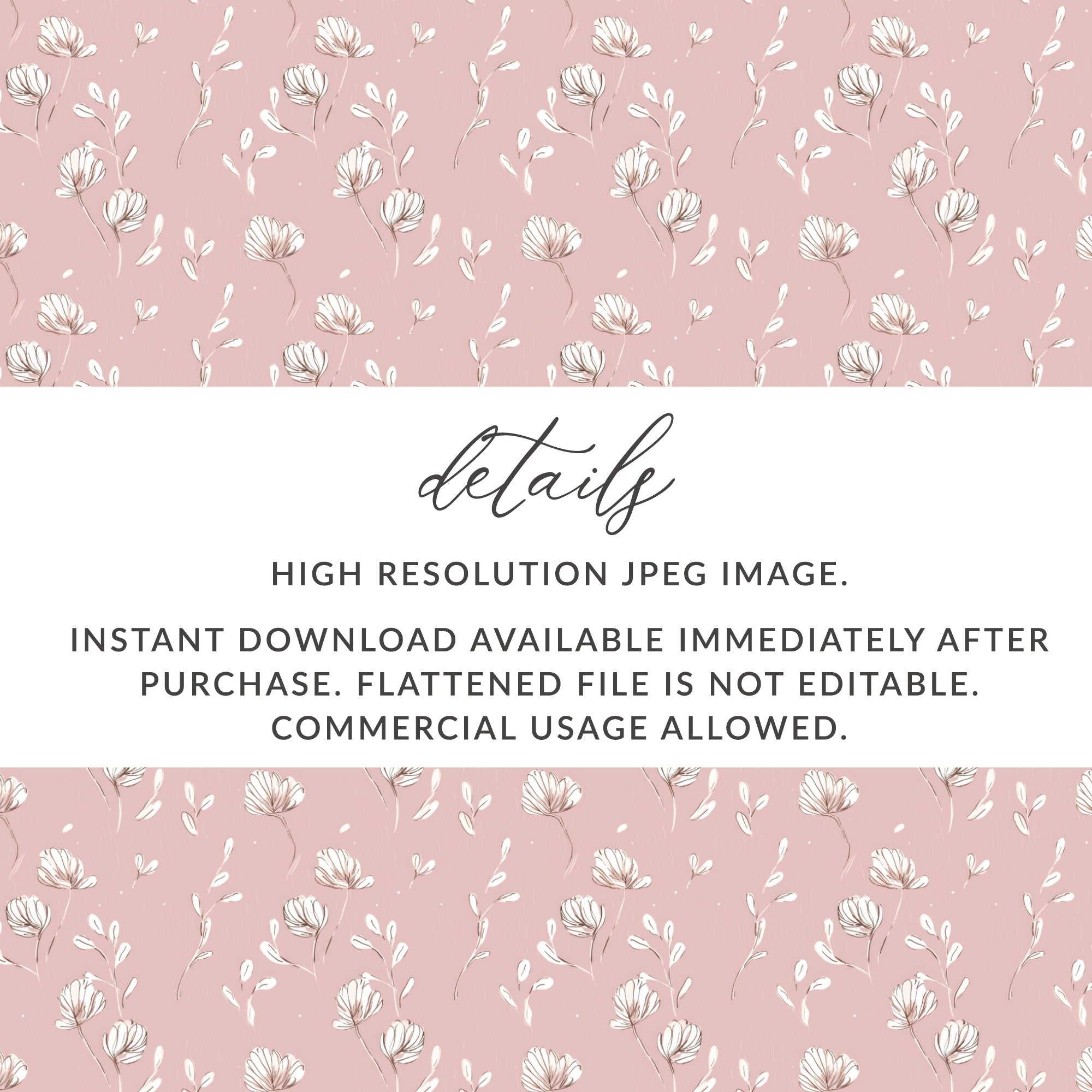 High Resolution Floral JPEG Image Instant Download