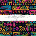 Colorful Tribal-Inspired Seamless Pattern Design