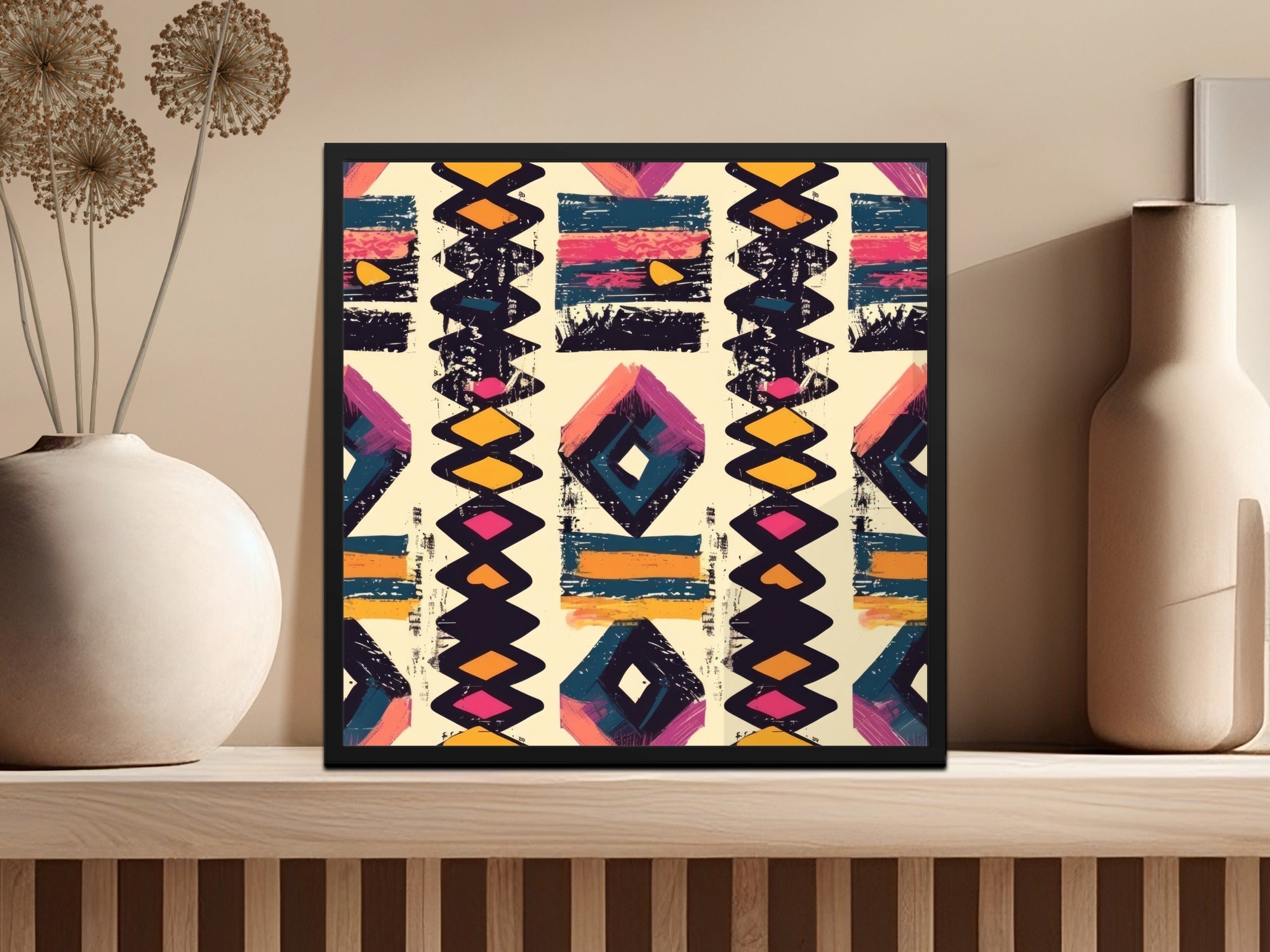 Colorful Geometric Abstract Art Print for Home Decor