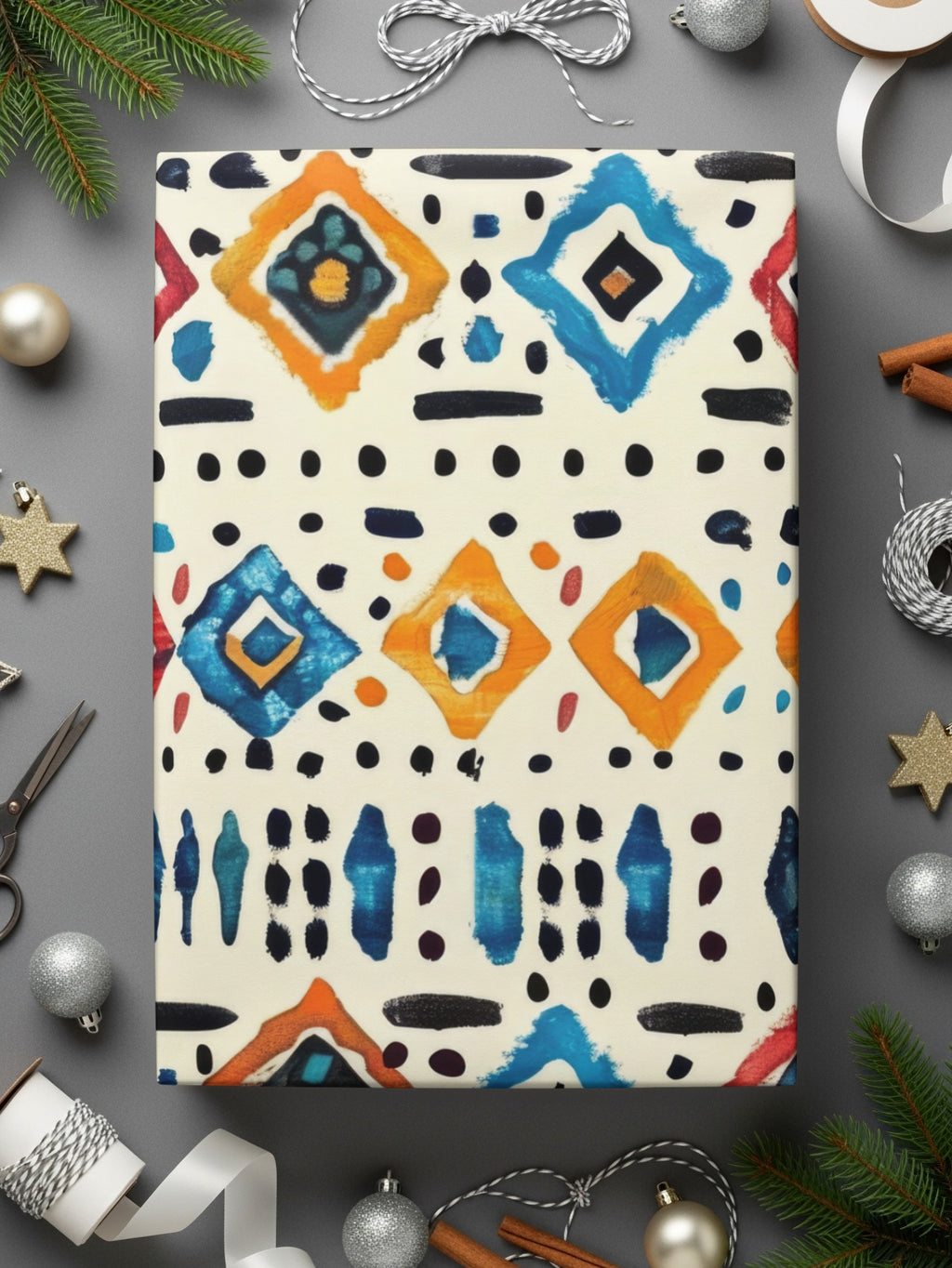 Colorful Geometric Tribal Design Wrapping paper