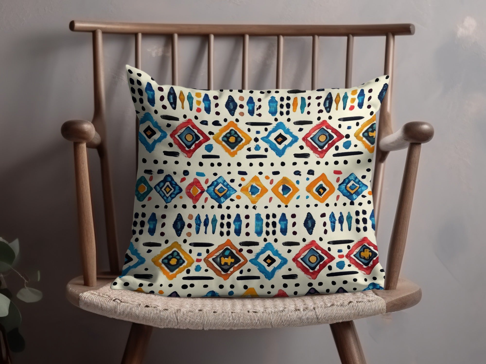 Colorful Geometric Pattern Decorative Pillow Product