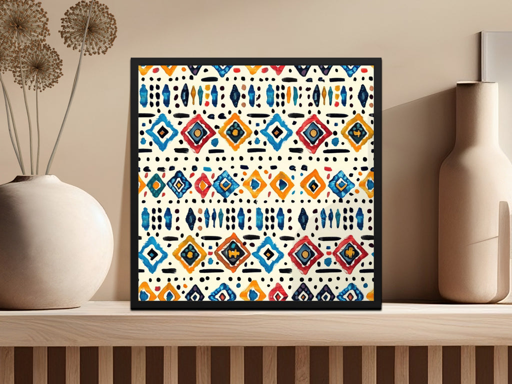 Vibrant Geometric Patterned Wall Art Print