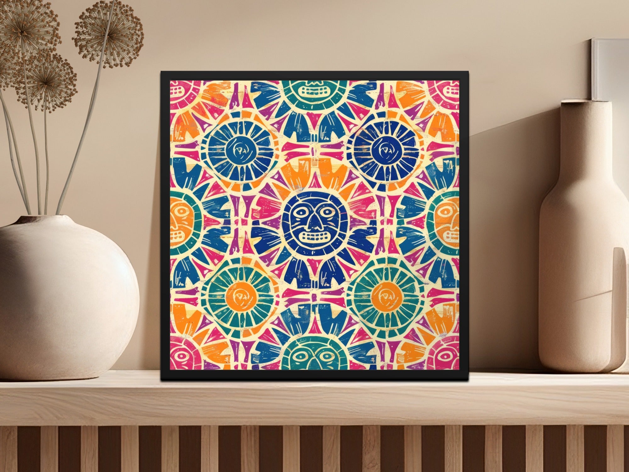 Colorful Geometric Abstract Design Wall Art