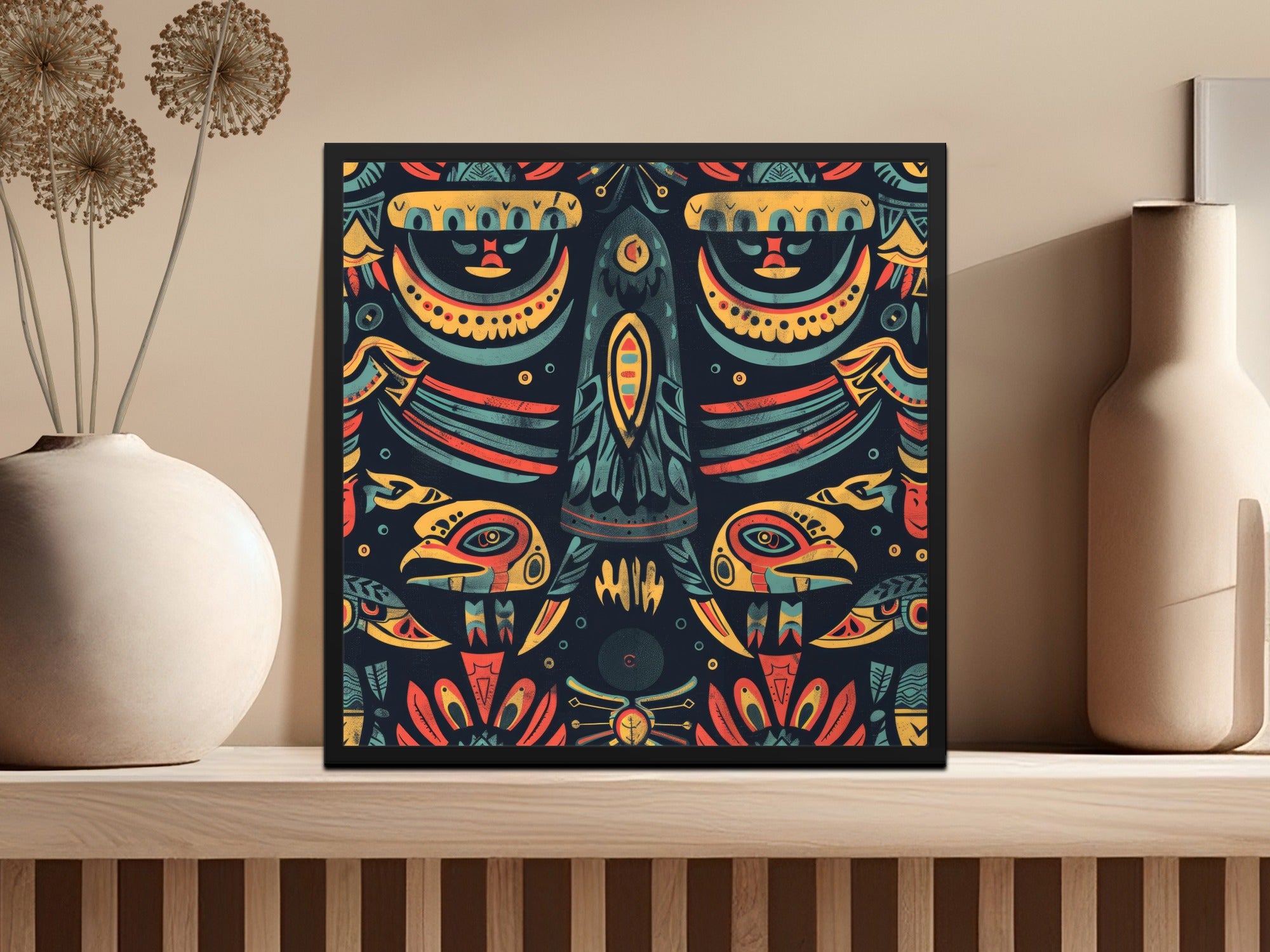 Vibrant Tribal Design Wall Art for Home Decor Product