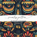 Vibrant Tribal Themed Seamless Pattern by Moore & Mountain