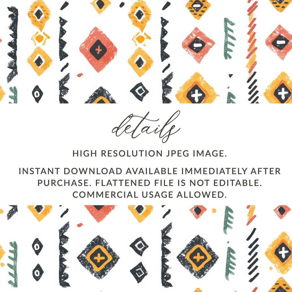 High Resolution Aztec Pattern Digital Artwork Download