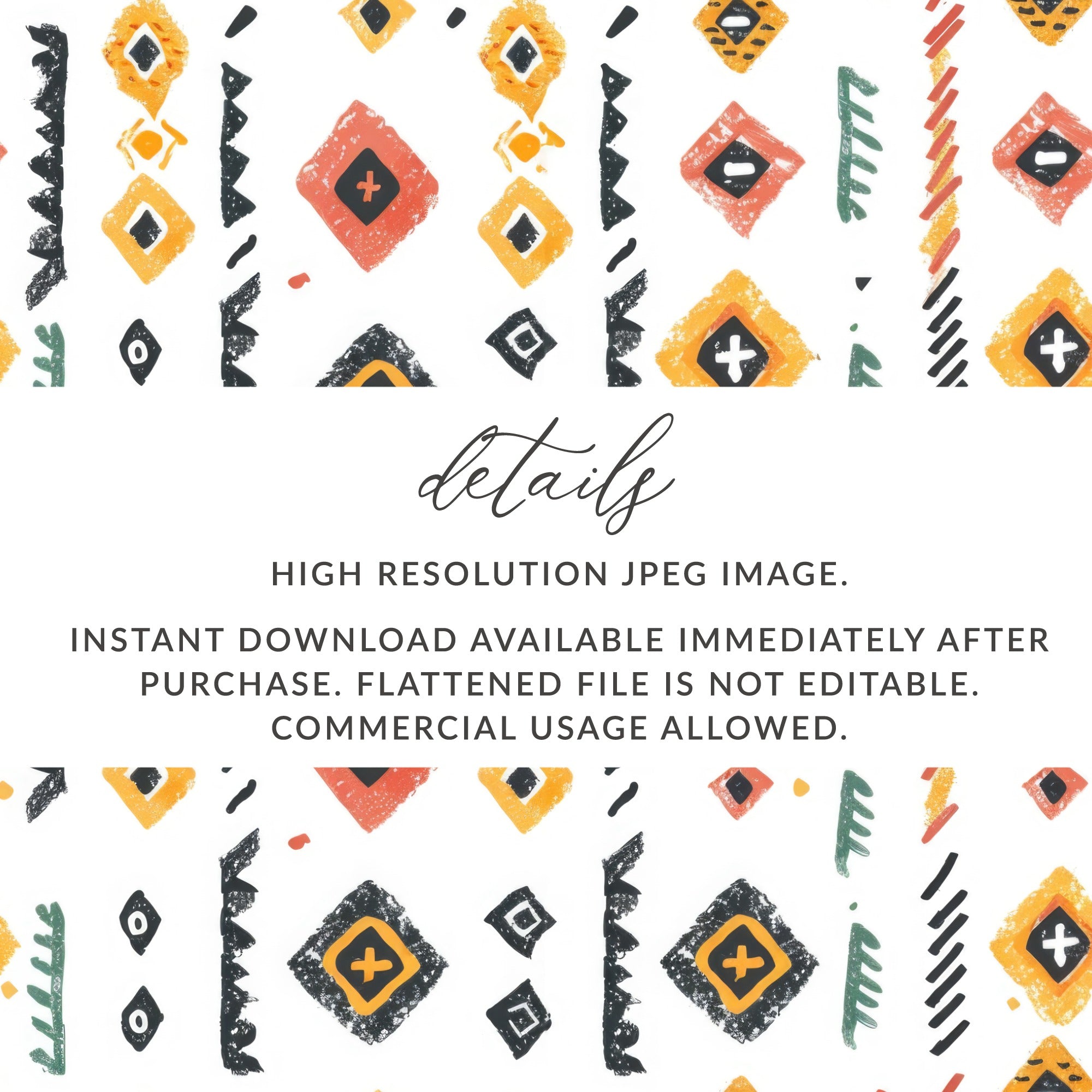 High Resolution Aztec Pattern Digital Artwork Download