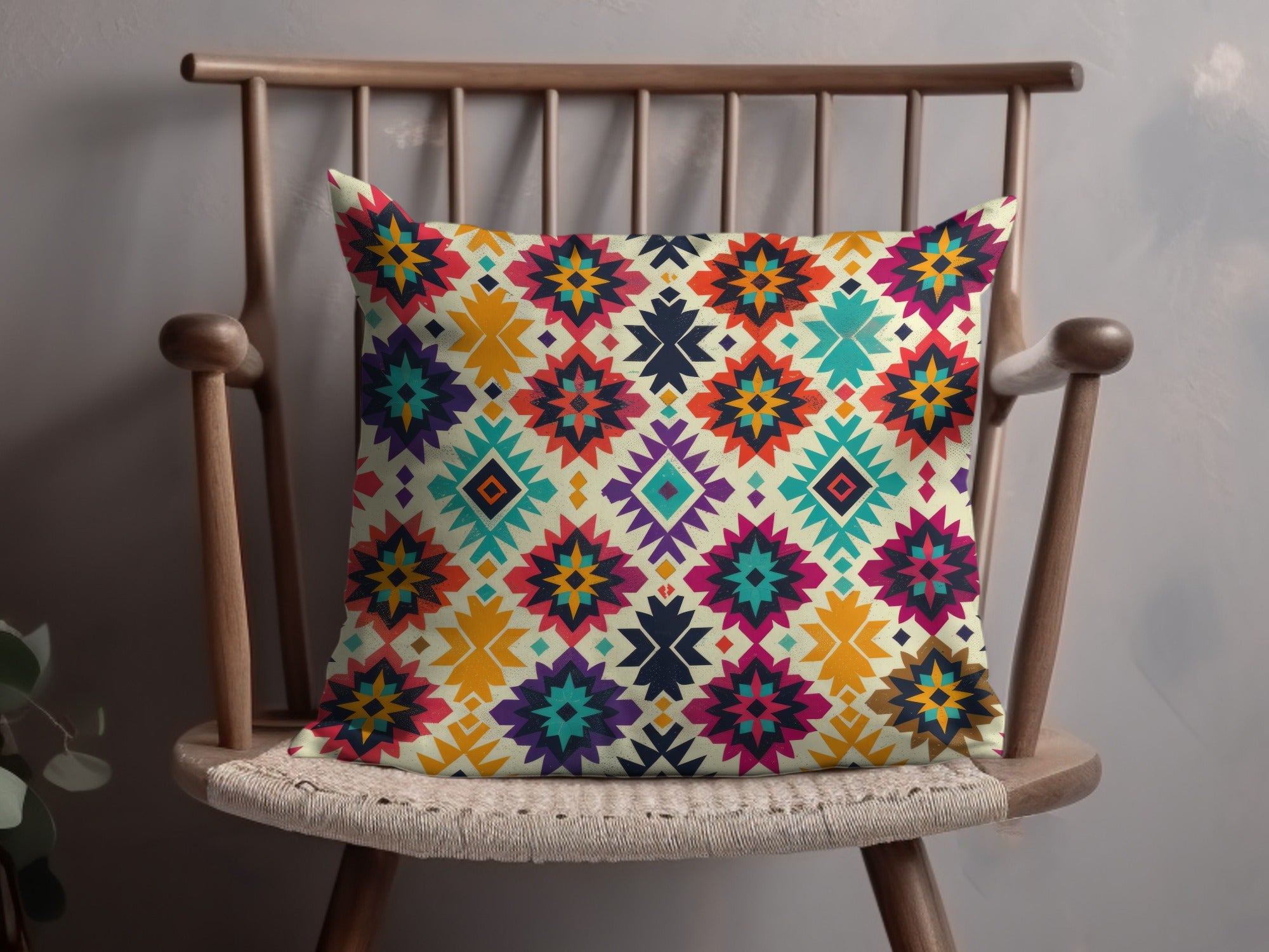 Colorful Geometric Pattern Decorative Pillow product