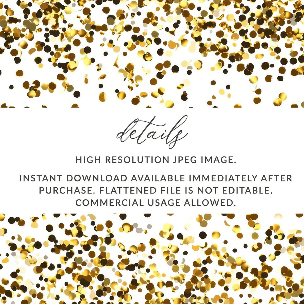 Gold Confetti Digital Paper, Seamless Pattern, Golden Dots Background, Scrapbook Paper, Glitter Texture, Party Decor, Digital Download - Moore and Mountain