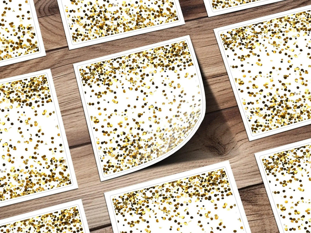 Gold Confetti Digital Paper, Seamless Pattern, Golden Dots Background, Scrapbook Paper, Glitter Texture, Party Decor, Digital Download - Moore and Mountain