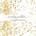 Gold Confetti Digital Paper, Seamless Pattern, Golden Party Background, Scrapbook Paper, Festive Design, Printable Digital Download - Moore and Mountain