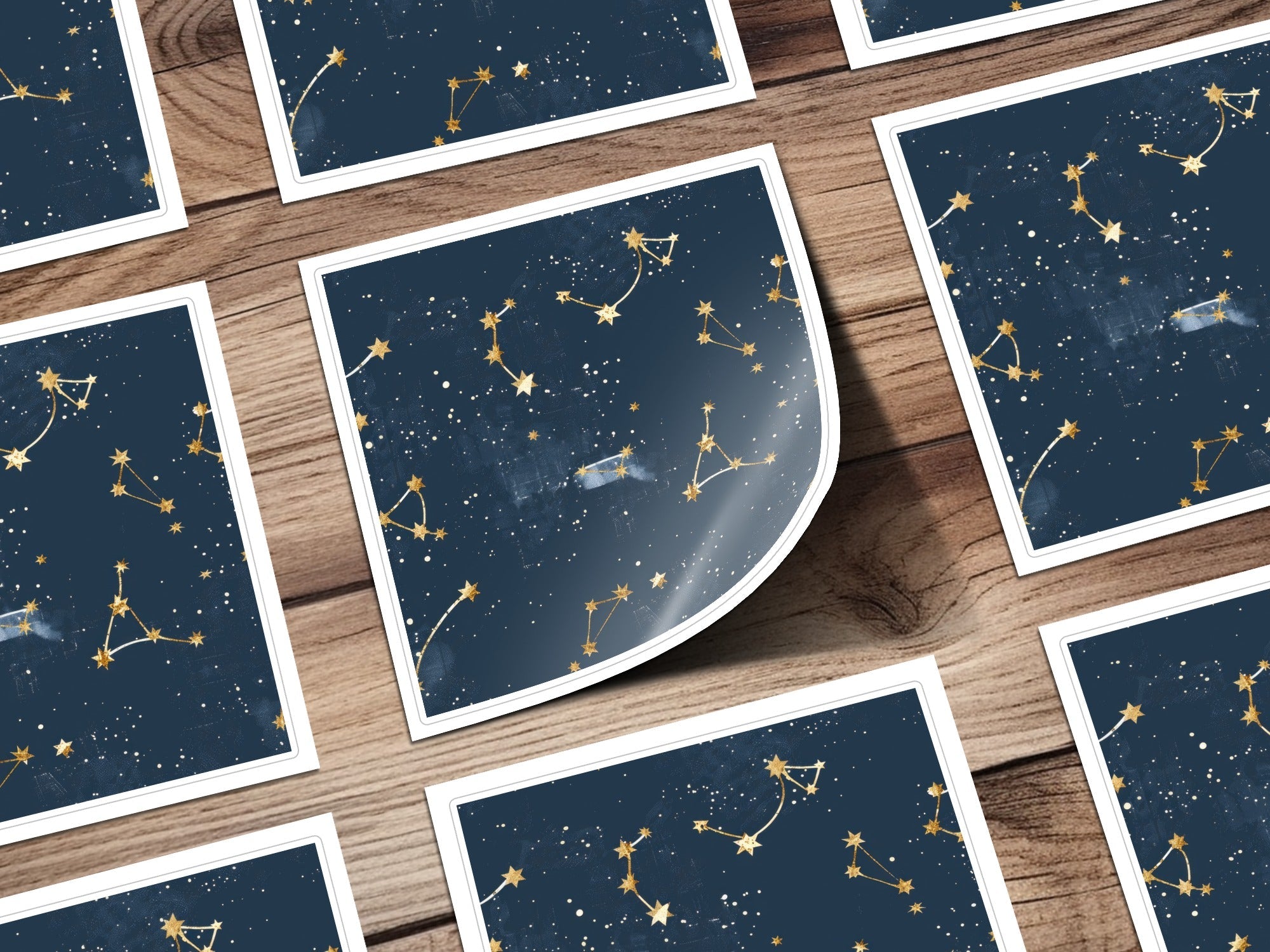 Gold Constellation Digital Paper, Navy Celestial Pattern, Stars Seamless Pattern, Galaxy Background Digital Product (133 characters) - Moore and Mountain