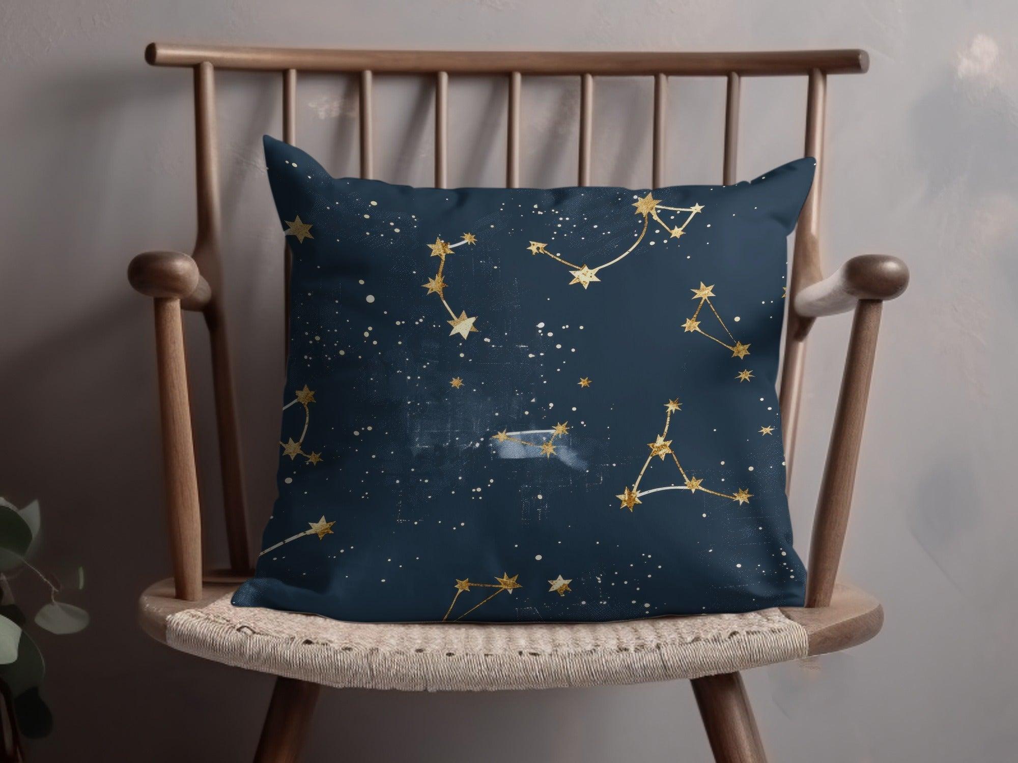 Gold Constellation Digital Paper, Navy Celestial Pattern, Stars Seamless Pattern, Galaxy Background Digital Product (133 characters) - Moore and Mountain