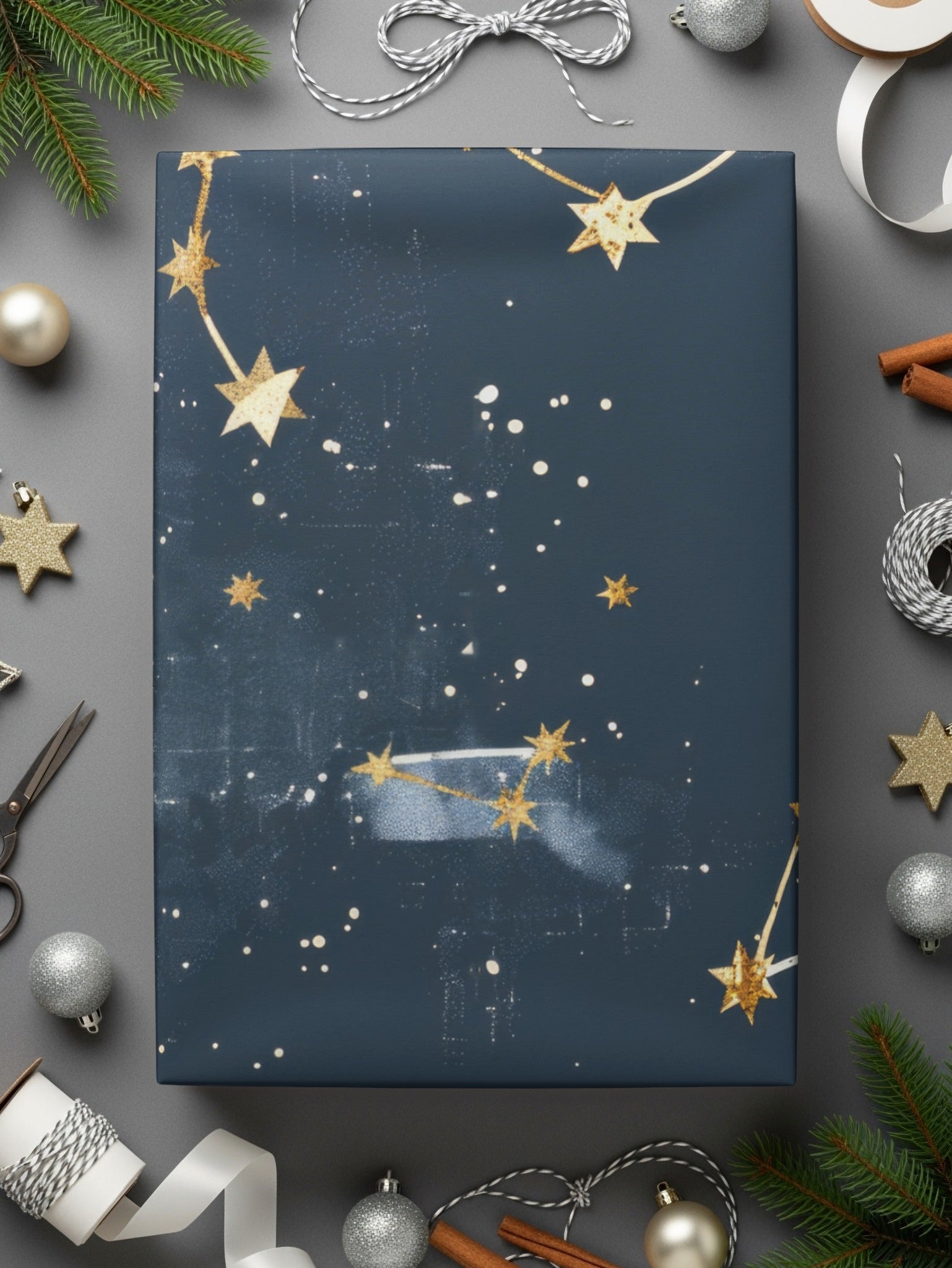 Gold Constellation Digital Paper, Navy Celestial Pattern, Stars Seamless Pattern, Galaxy Background Digital Product (133 characters) - Moore and Mountain