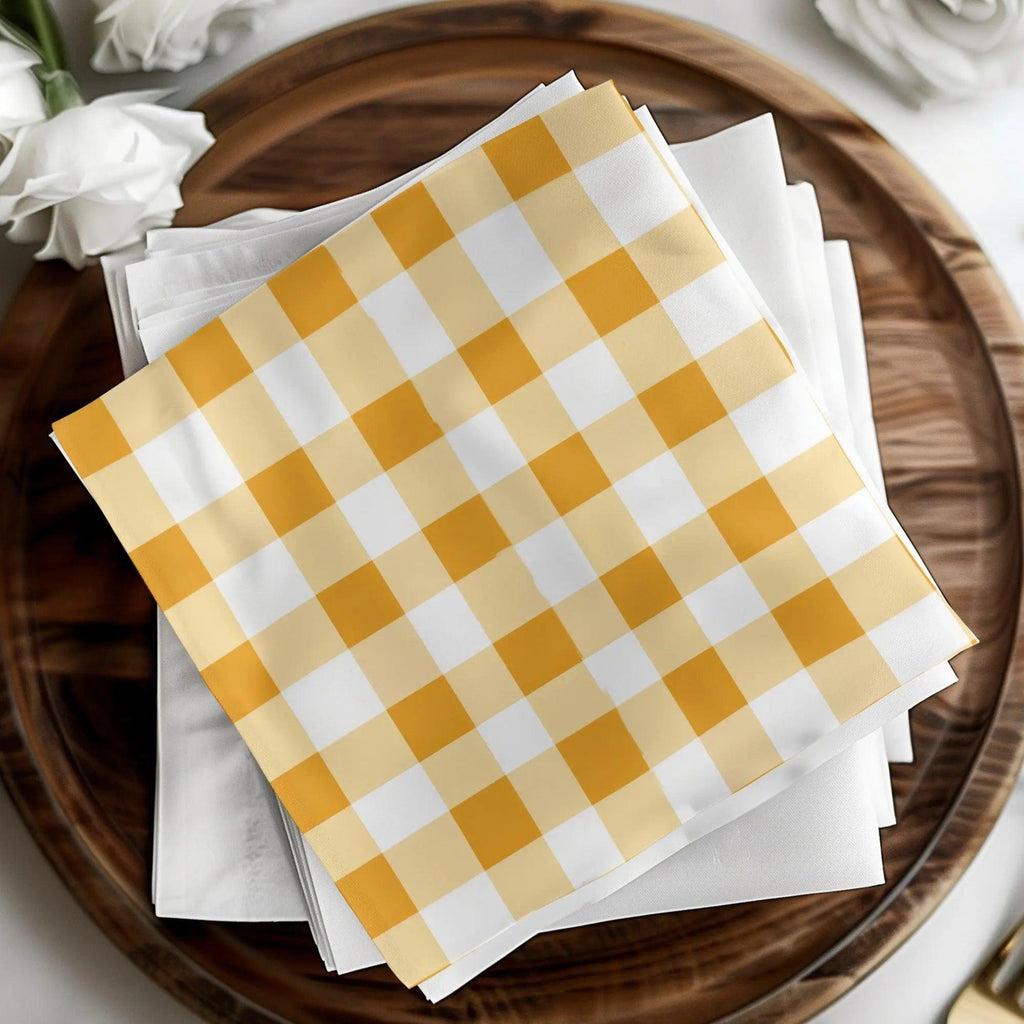 Gold Gingham Seamless Digital Paper, Checkered Pattern Background, Commercial Use Fabric Design, Fall Digital Download 12x12 Inches - Moore and Mountain