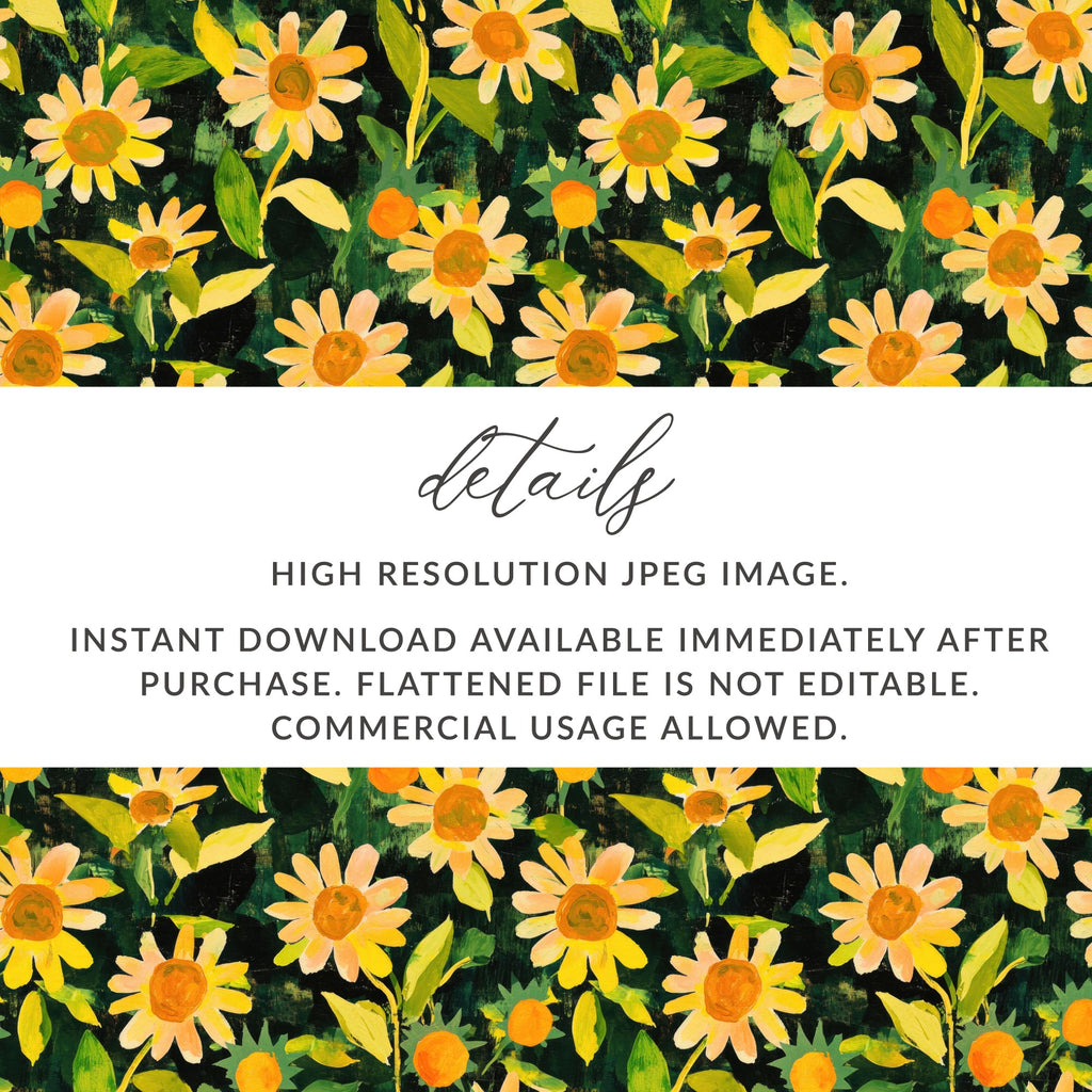Vibrant Sunflower Instant Download High Resolution JPEG