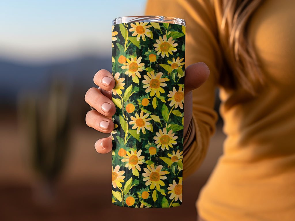 Floral Pattern Insulated Tumbler for Beverages