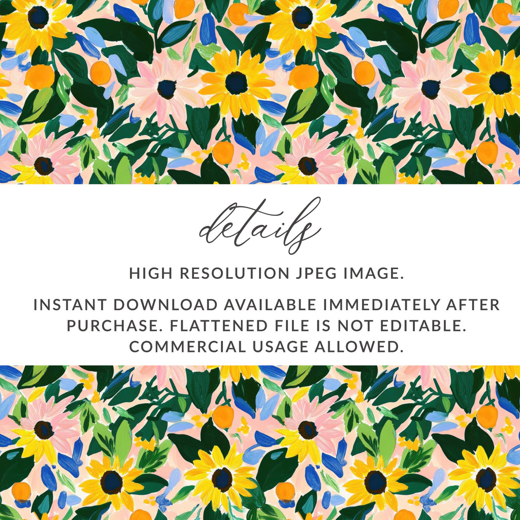 Vibrant Floral Sunflower Printable Digital Download