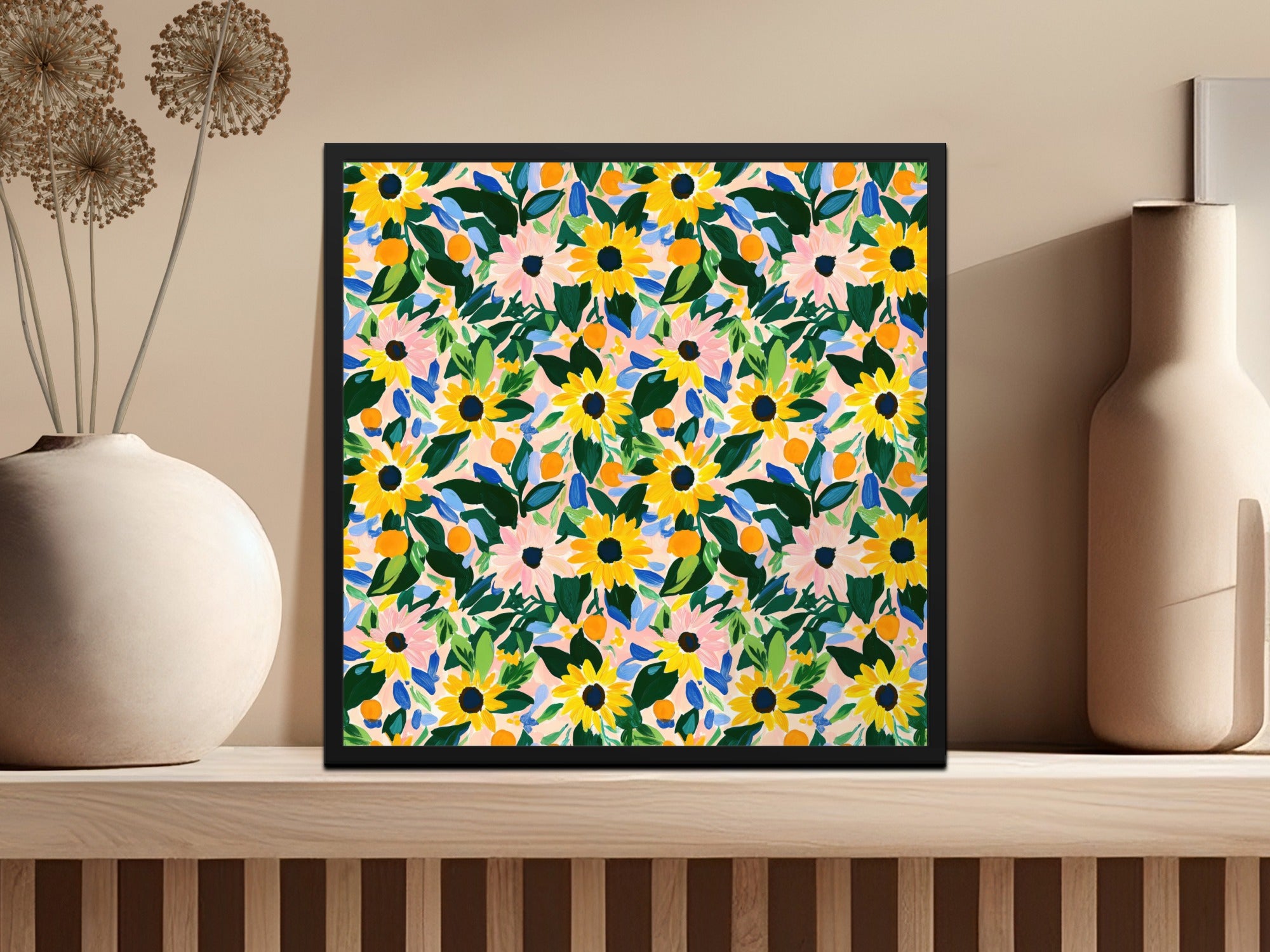 Colorful Floral Pattern Wall Art Decor Product