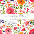 Grace Through Faith Floral Pattern Art | Inspirational Digital Download | Christian Wall Decor | Artistic Faith Design | Printable Home Decor - Moore and Mountain