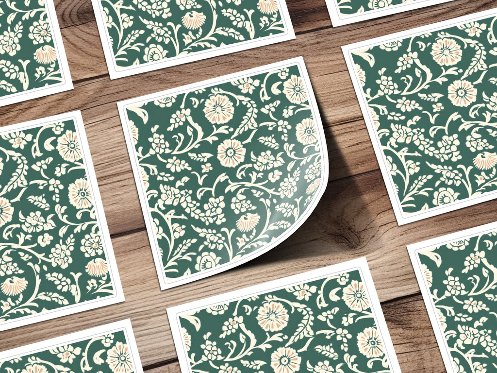 Green Floral Seamless Indian Pattern Design Kalamkari - Moore and Mountain