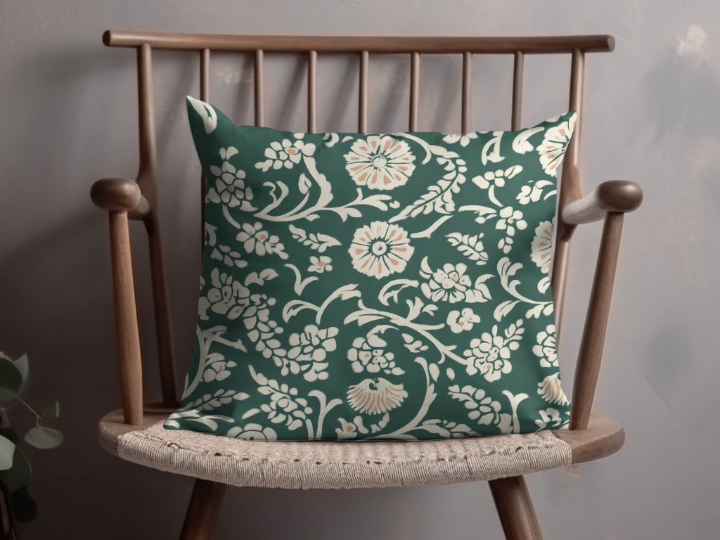 Green Floral Seamless Indian Pattern Design Kalamkari - Moore and Mountain