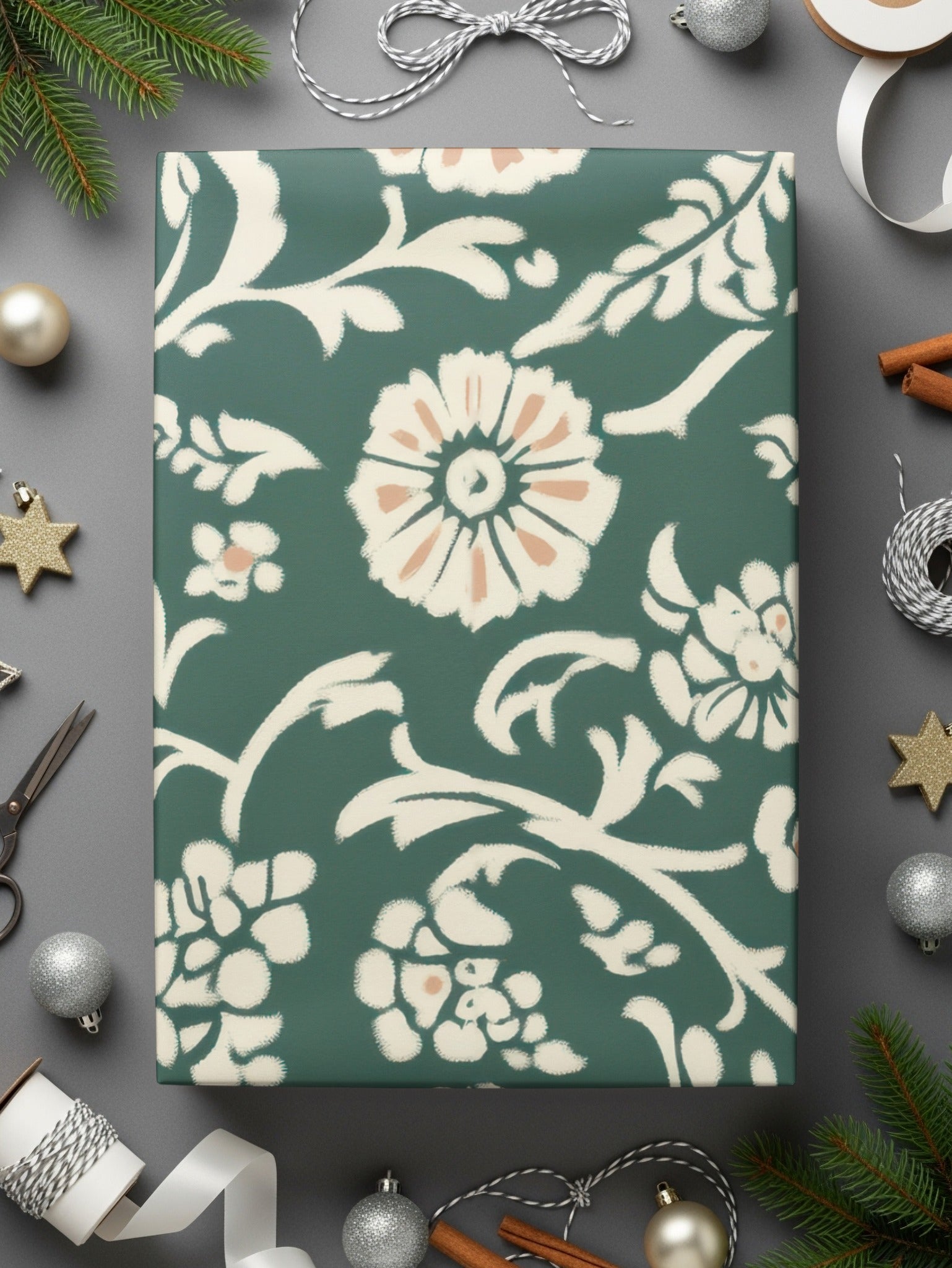 Green Floral Seamless Indian Pattern Design Kalamkari - Moore and Mountain