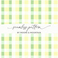 Green and Yellow Gingham Seamless Pattern Design