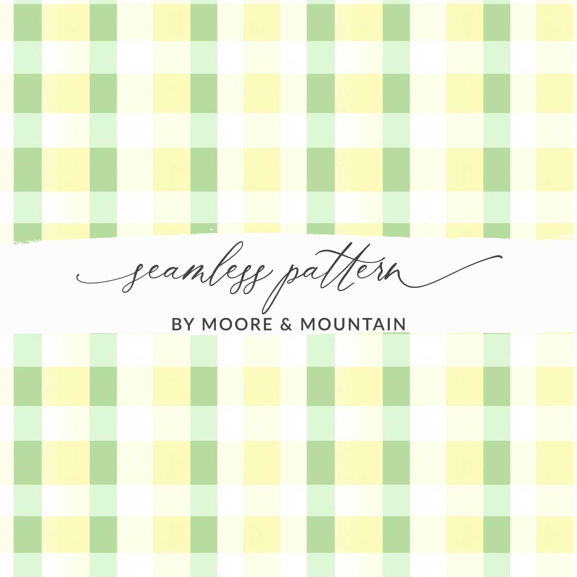 Green and Yellow Gingham Seamless Pattern Design
