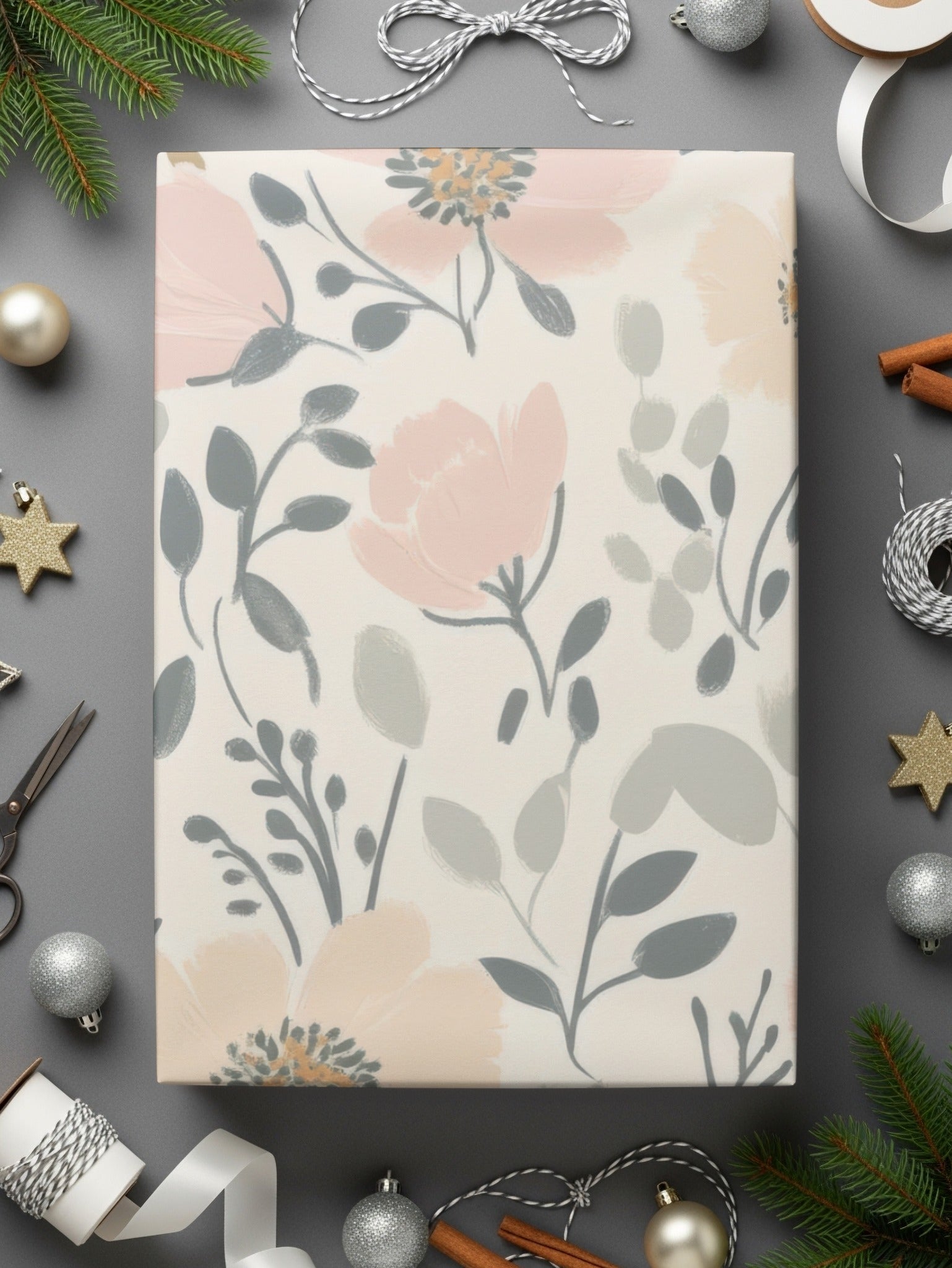 Pink Floral Digital Paper, Seamless Flower Pattern, Botanical Design, Fabric Print, Scrapbooking Paper, Digital Download, Commercial Use - Moore and Mountain